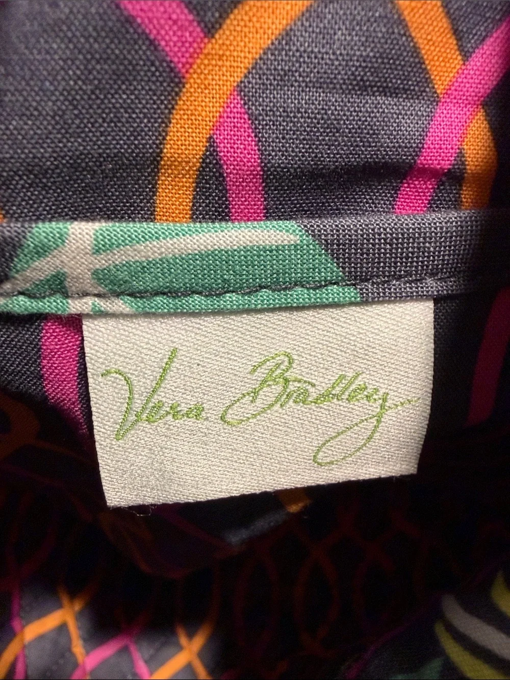 Vera Bradley Quilted Floral Tote in Navy with Multicolor Blooms- like New